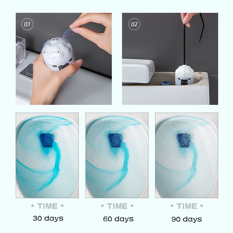 Automatic Toilet Bowl Cleaner and Deodorizer Effervescent Tablets for Effective Dirt Removal and Fresh Fragrance